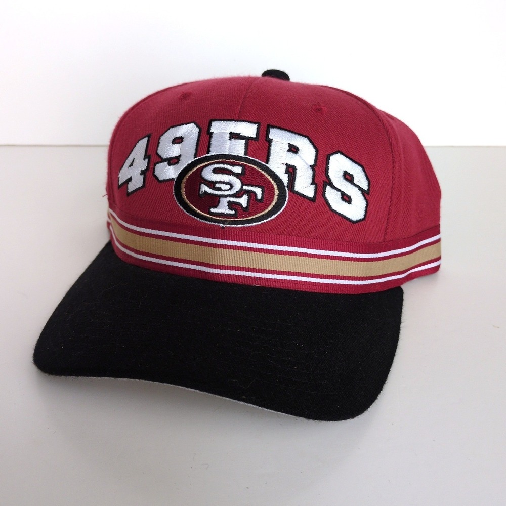 Vtg Starter San Francisco 49ers Hat Red Black NFL Pro Line Snapback Wool Blend‎